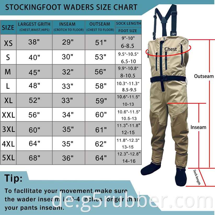 4 Layers Zip Front Breathable Chest Fishing Waders Jpg